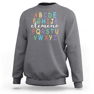 Funny ABC Elemeno Alphabet Sweatshirt Teacher Back To School TS11 Charcoal Print Your Wear