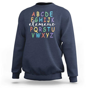 Funny ABC Elemeno Alphabet Sweatshirt Teacher Back To School TS11 Navy Print Your Wear