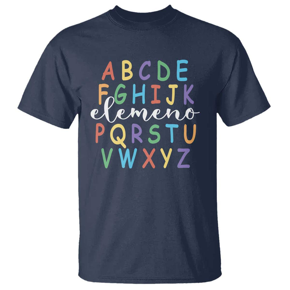 Funny ABC Elemeno Alphabet T Shirt Teacher Back To School TS11 Navy Print Your Wear