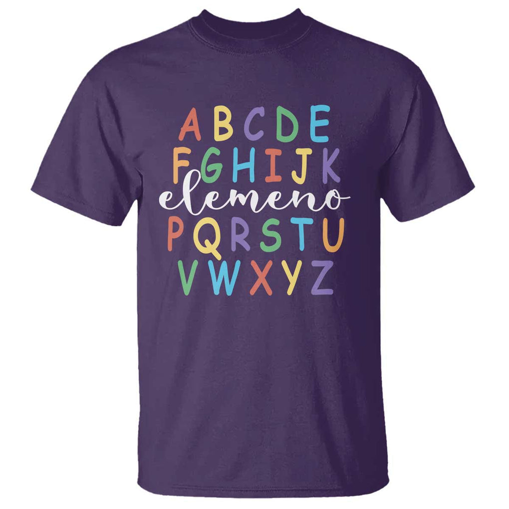 Funny ABC Elemeno Alphabet T Shirt Teacher Back To School TS11 Purple Print Your Wear