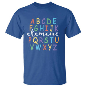 Funny ABC Elemeno Alphabet T Shirt Teacher Back To School TS11 Royal Blue Print Your Wear