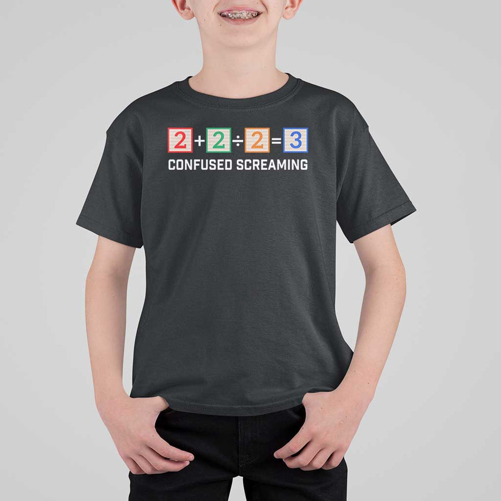 Funny Math T Shirt For Kid Addition Division Subtraction Equals Baby Block TS11 Black Print Your Wear