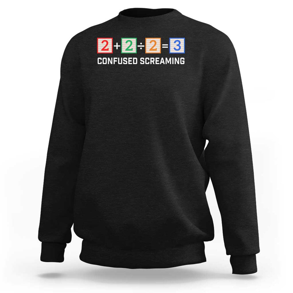 Funny Math Sweatshirt Addition Division Subtraction Equals Baby Block TS11 Black Print Your Wear