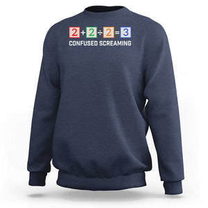 Funny Math Sweatshirt Addition Division Subtraction Equals Baby Block TS11 Navy Print Your Wear