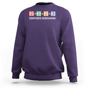 Funny Math Sweatshirt Addition Division Subtraction Equals Baby Block TS11 Purple Print Your Wear