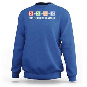 Funny Math Sweatshirt Addition Division Subtraction Equals Baby Block TS11 Royal Blue Print Your Wear