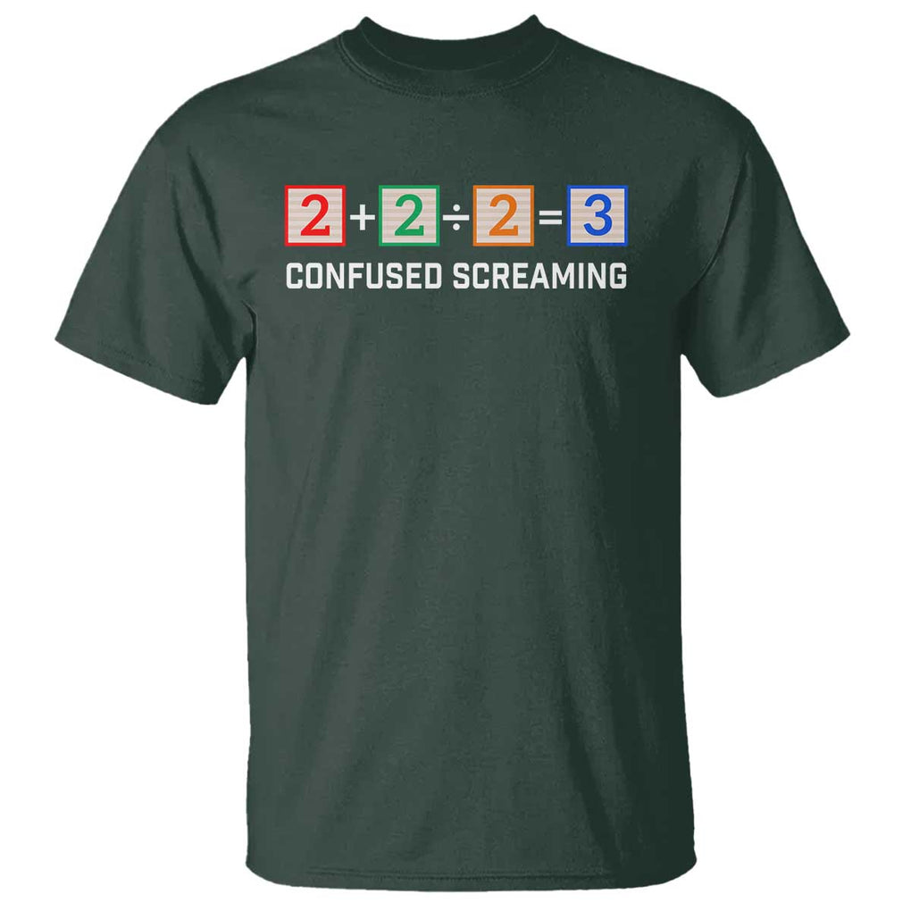 Funny Math T Shirt Addition Division Subtraction Equals Baby Block TS11 Dark Forest Green Print Your Wear