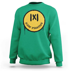 Funny Math Teacher Sweatshirt Stay Positive Back To School Absolute Value TS11 Irish Green Print Your Wear