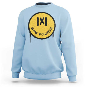 Funny Math Teacher Sweatshirt Stay Positive Back To School Absolute Value TS11 Light Blue Print Your Wear