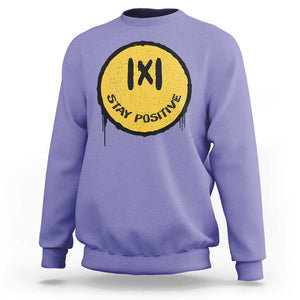 Funny Math Teacher Sweatshirt Stay Positive Back To School Absolute Value TS11 Violet Print Your Wear