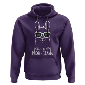 Funny Math Llama Hoodie Math Is No Problem Back To School TS11 Purple Print Your Wear