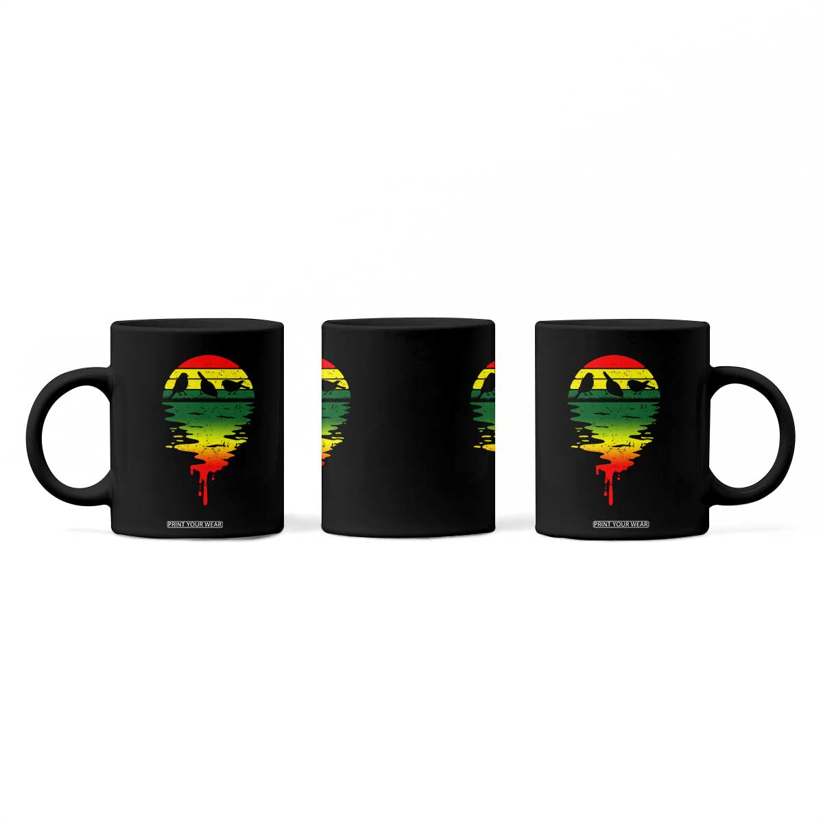 Three Birds Coffee Mug Rasta Sunset Reggae Music Jamaica Reflection TS11 Print Your Wear