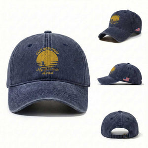 Funny Cant Work Today My Arm Is In A Cast Washed Cotton Baseball Cap Fly Fishing Fathers Day TS11 Washed Cap Universal Fit Navy Print Your Wear