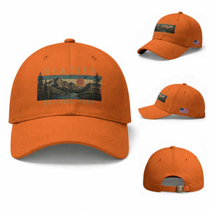 Glacier National Park Baseball Cap Montana Wildlife Nature Lover TS11 Baseball Cap Universal Fit Orange Print Your Wear