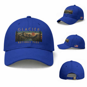 Glacier National Park Baseball Cap Montana Wildlife Nature Lover TS11 Baseball Cap Universal Fit Royal Blue Print Your Wear