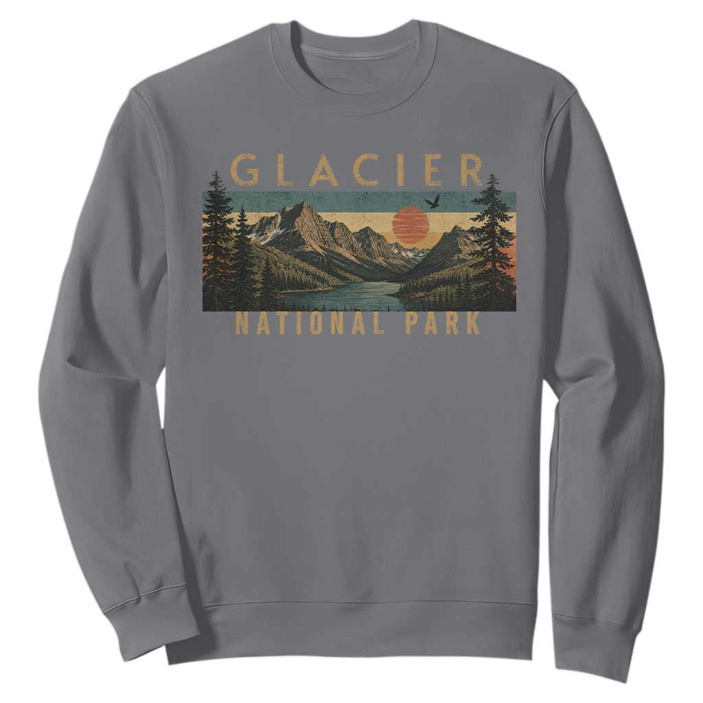Glacier National Park Sweatshirt Montana Wildlife Nature Lover TS11 Charcoal Print Your Wear