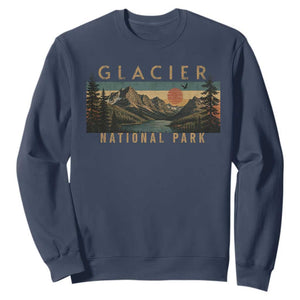 Glacier National Park Sweatshirt Montana Wildlife Nature Lover TS11 Navy Print Your Wear