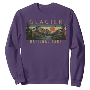 Glacier National Park Sweatshirt Montana Wildlife Nature Lover TS11 Purple Print Your Wear