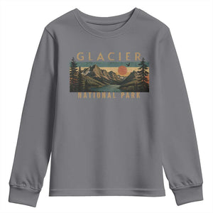 Glacier National Park Youth Sweatshirt Montana Wildlife Nature Lover TS11 Charcoal Print Your Wear