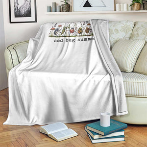 Sad Bug Summer Funny Insect Inspired Indie Aesthetic Throw Blanket Folk Pop Music Bugs Lover TS11 Print Your Wear