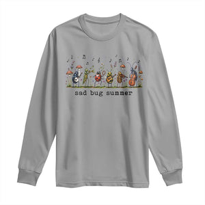 Sad Bug Summer Funny Insect Inspired Indie Aesthetic Long Sleeve Shirt Folk Pop Music Bugs Lover TS11 Sport Gray Print Your Wear