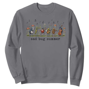 Sad Bug Summer Funny Insect Inspired Indie Aesthetic Sweatshirt Folk Pop Music Bugs Lover TS11 Charcoal Print Your Wear