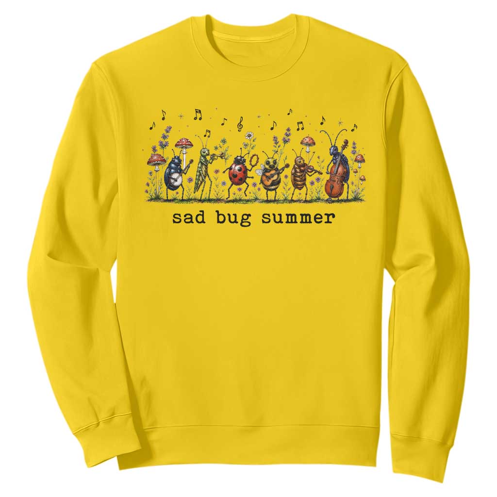 Sad Bug Summer Funny Insect Inspired Indie Aesthetic Sweatshirt Folk Pop Music Bugs Lover TS11 Daisy Print Your Wear