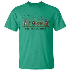 Sad Bug Summer Funny Insect Inspired Indie Aesthetic T Shirt Folk Pop Music Bugs Lover TS11 Irish Green Print Your Wear