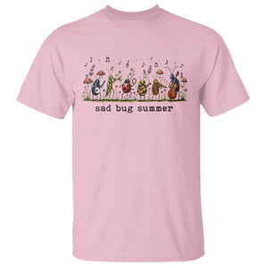 Sad Bug Summer Funny Insect Inspired Indie Aesthetic T Shirt Folk Pop Music Bugs Lover TS11 Light Pink Print Your Wear