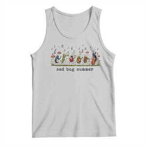 Sad Bug Summer Funny Insect Inspired Indie Aesthetic Tank Top Folk Pop Music Bugs Lover TS11 Ash Print Your Wear