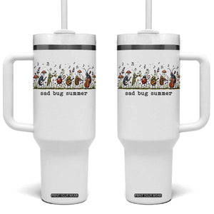 Sad Bug Summer Funny Insect Inspired Indie Aesthetic Tumbler With Handle Folk Pop Music Bugs Lover TS11 One Size: 40 oz White Print Your Wear