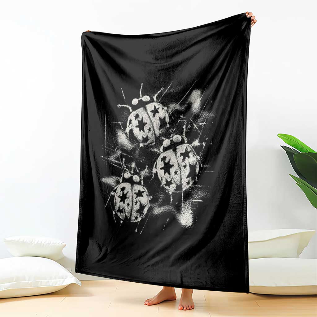 Ladybug Y2k Grunge 2000s Alt 90s Vintage Star Dots Teen Throw Blanket TS11 Print Your Wear