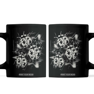 Ladybug Y2k Grunge 2000s Alt 90s Vintage Star Dots Teen Coffee Mug TS11 Black Print Your Wear