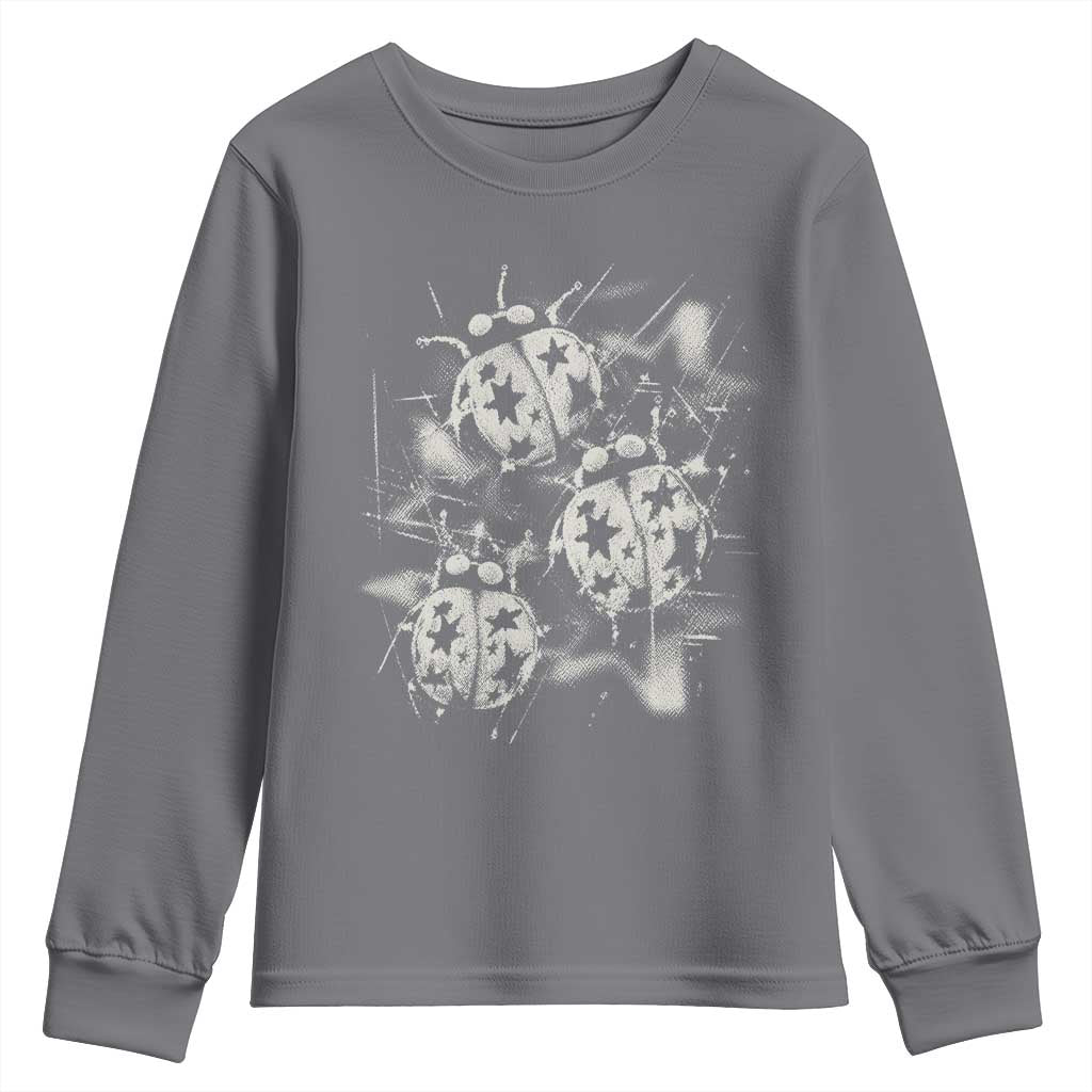 Ladybug Y2k Grunge 2000s Alt 90s Vintage Star Dots Teen Youth Sweatshirt TS11 Charcoal Print Your Wear