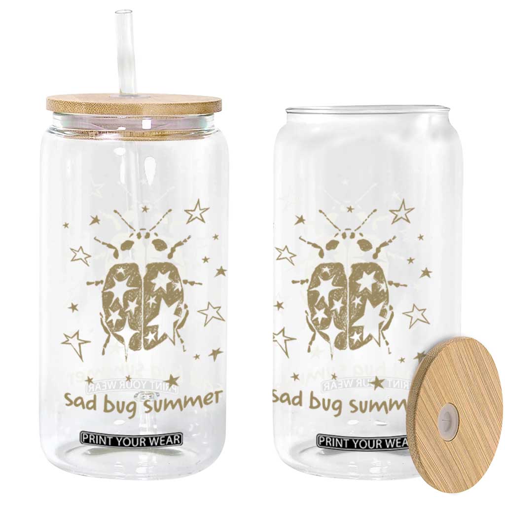 Sad Bug Summer Y2k Ladybug Grunge 2000s Vintage Glass Can Folk Music Bugs Lover TS11 Print Your Wear