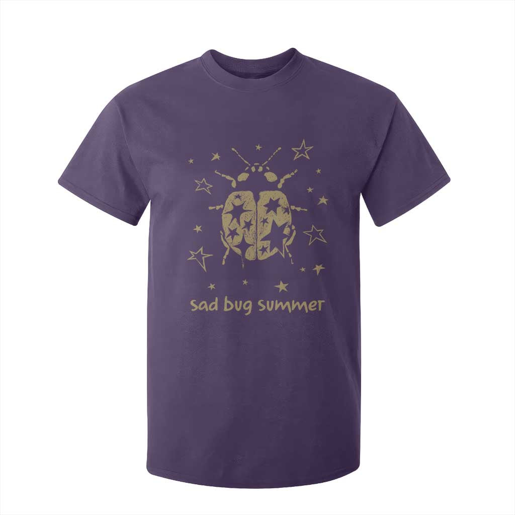 Sad Bug Summer Y2k Ladybug Grunge 2000s Vintage T Shirt For Kid Folk Music Bugs Lover TS11 Purple Print Your Wear