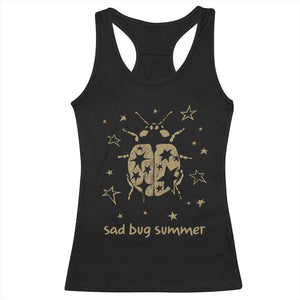 Sad Bug Summer Y2k Ladybug Grunge 2000s Vintage Racerback Tank Top Folk Music Bugs Lover TS11 Black Print Your Wear