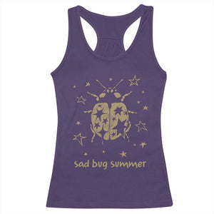 Sad Bug Summer Y2k Ladybug Grunge 2000s Vintage Racerback Tank Top Folk Music Bugs Lover TS11 Purple Print Your Wear