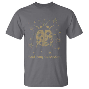 Sad Bug Summer Y2k Ladybug Grunge 2000s Vintage T Shirt Folk Music Bugs Lover TS11 Charcoal Print Your Wear
