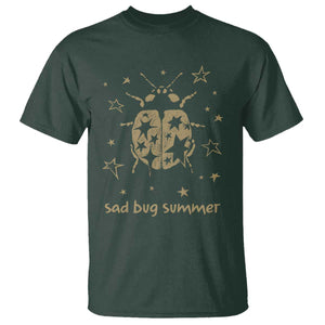 Sad Bug Summer Y2k Ladybug Grunge 2000s Vintage T Shirt Folk Music Bugs Lover TS11 Dark Forest Green Print Your Wear