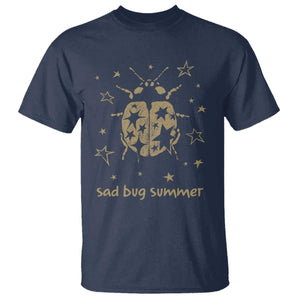 Sad Bug Summer Y2k Ladybug Grunge 2000s Vintage T Shirt Folk Music Bugs Lover TS11 Navy Print Your Wear