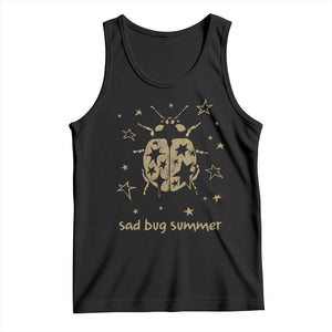 Sad Bug Summer Y2k Ladybug Grunge 2000s Vintage Tank Top Folk Music Bugs Lover TS11 Black Print Your Wear