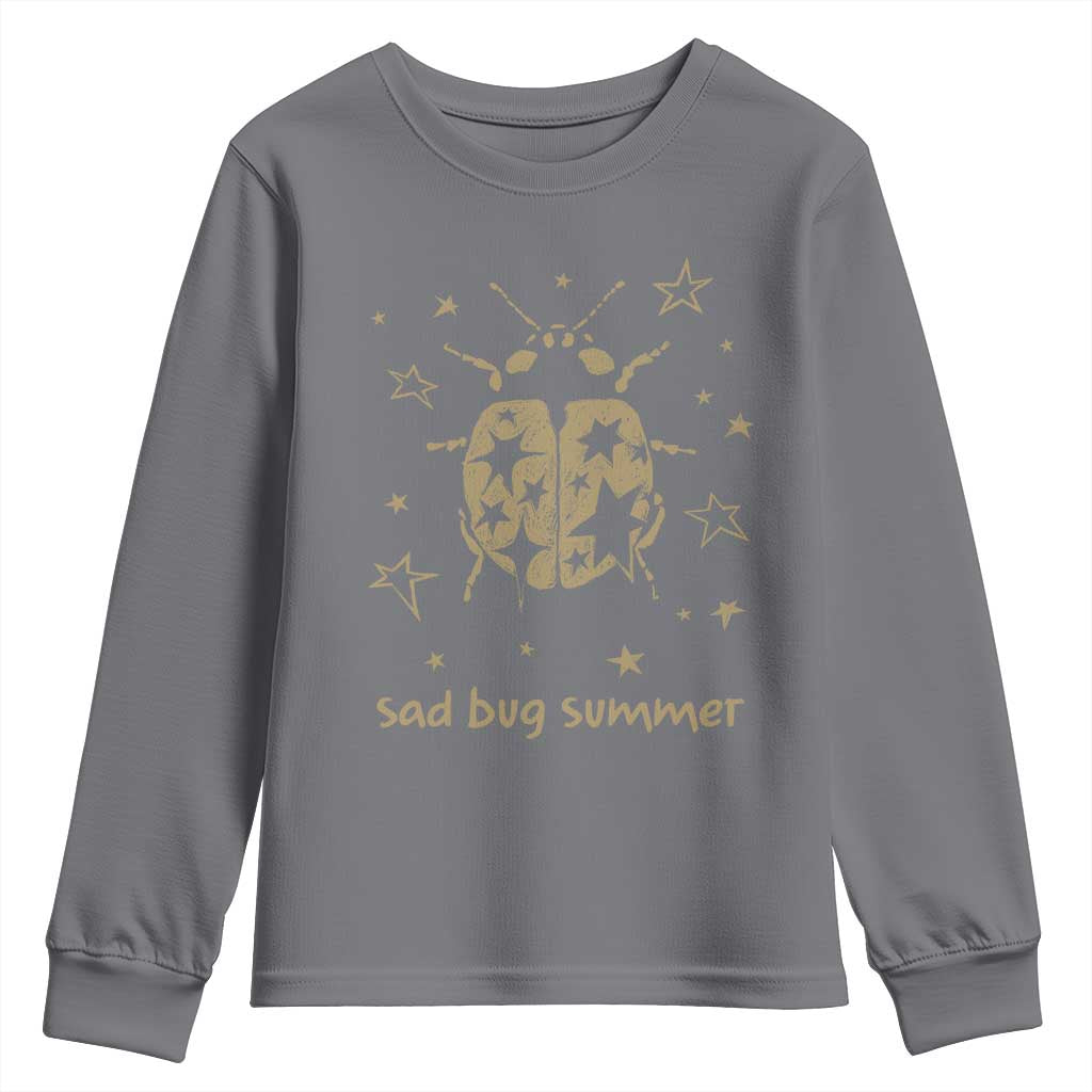 Sad Bug Summer Y2k Ladybug Grunge 2000s Vintage Youth Sweatshirt Folk Music Bugs Lover TS11 Charcoal Print Your Wear