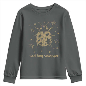 Sad Bug Summer Y2k Ladybug Grunge 2000s Vintage Youth Sweatshirt Folk Music Bugs Lover TS11 Dark Heather Print Your Wear