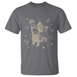 90s Y2k Cat Jumping Stars 2000s Grunge Vintage Graphic T Shirt TS11 Charcoal Print Your Wear