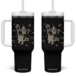90s Y2k Cat Jumping Stars 2000s Grunge Vintage Graphic Tumbler With Handle TS11 One Size: 40 oz Black Print Your Wear