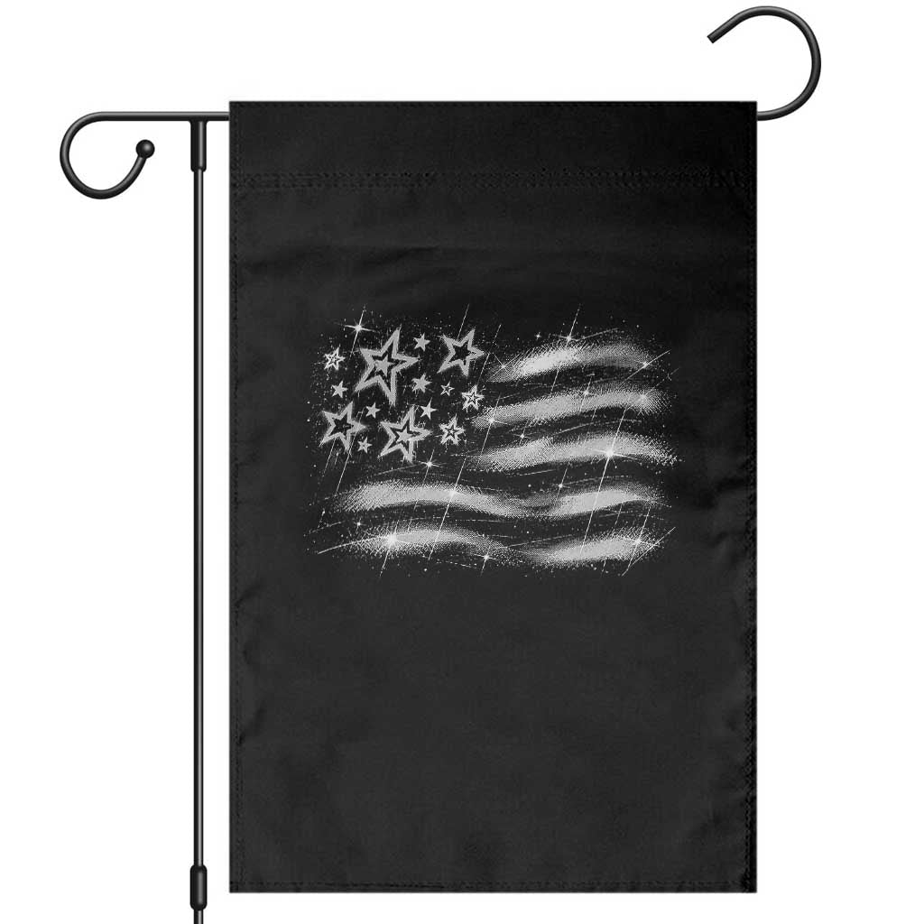 Y2k American Flag 90s 2000s Grunge Vintage Graphic Garden Flag TS11 Black Print Your Wear