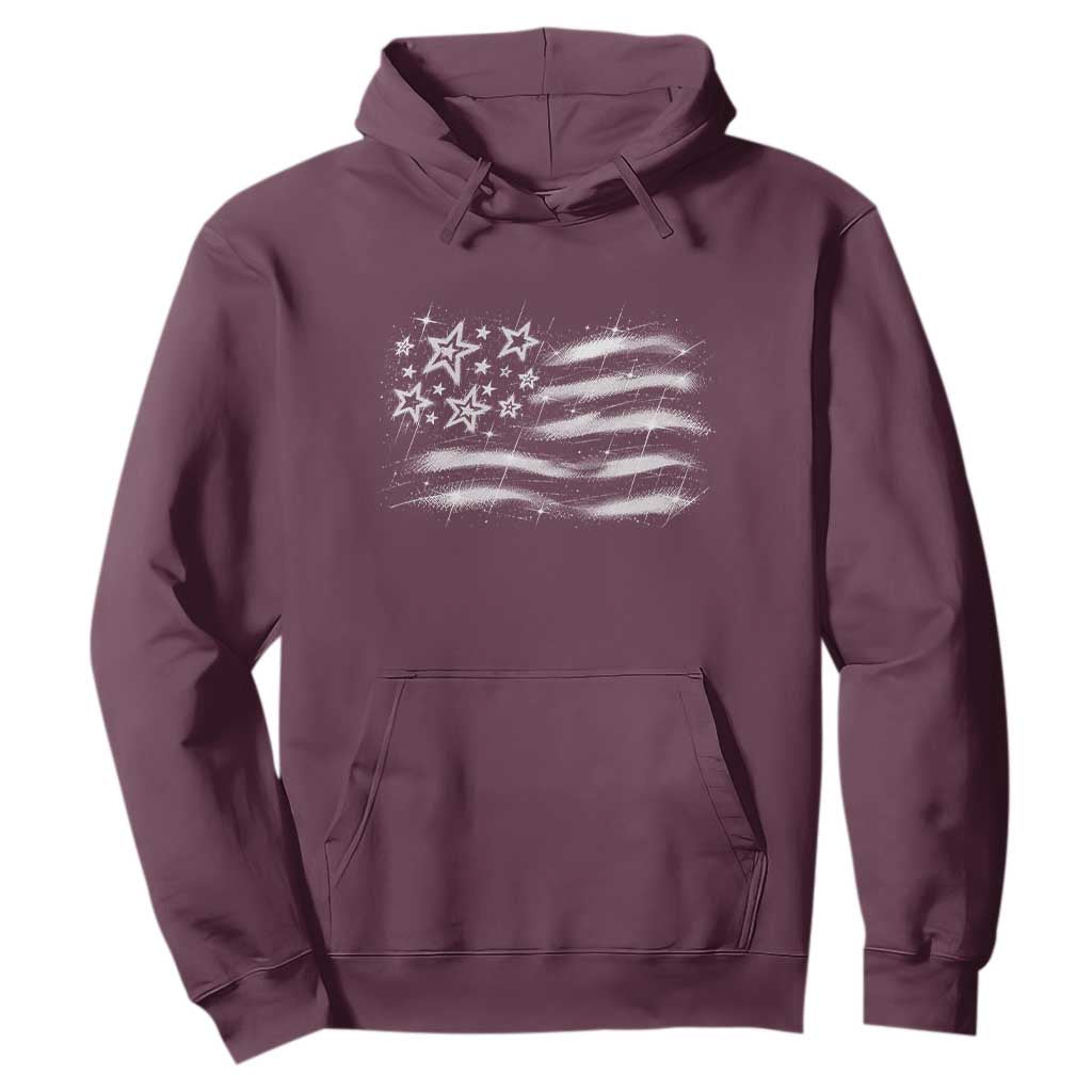 Y2k American Flag 90s 2000s Grunge Vintage Graphic Hoodie TS11 Maroon Print Your Wear