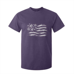 Y2k American Flag 90s 2000s Grunge Vintage Graphic T Shirt For Kid TS11 Purple Print Your Wear