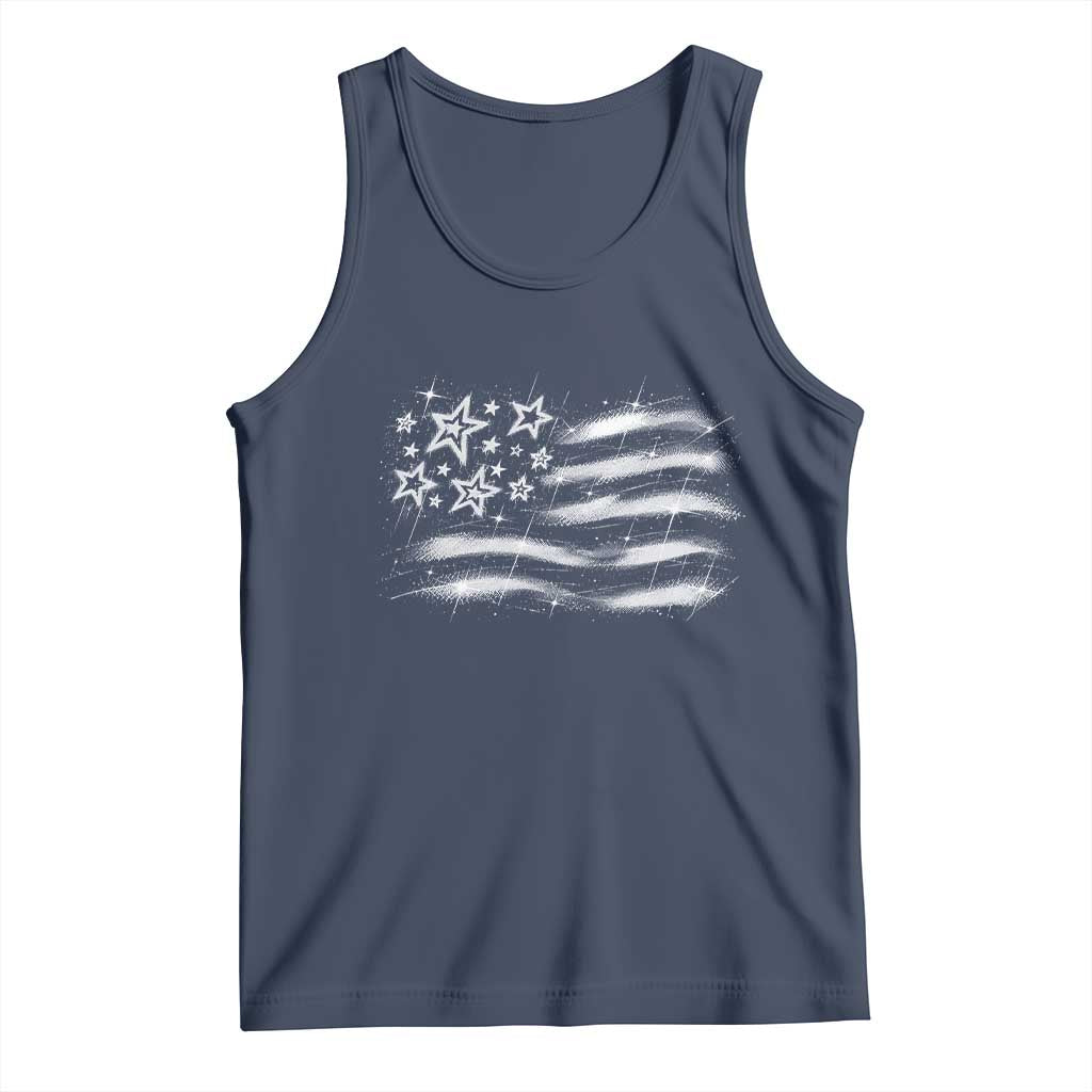 Y2k American Flag 90s 2000s Grunge Vintage Graphic Tank Top TS11 Navy Print Your Wear